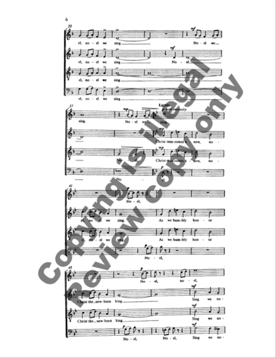 Christmas Comes Anew (Noel Nouvelet) 4-Part scores gallery preview page 9