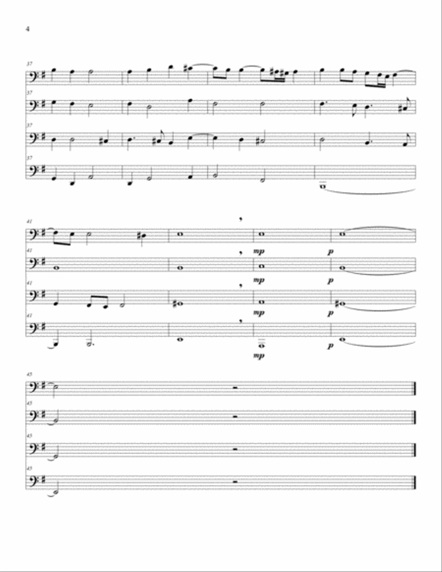Motet in e minor for Low Brass Brass Ensemble scores gallery preview page 4