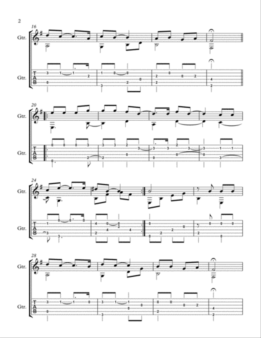 La Llorona - Coco (Fingerstyle Guitar) Acoustic Guitar scores gallery preview page 2