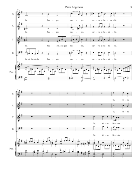 Panis Angelicus (for SATB and Piano) image number null