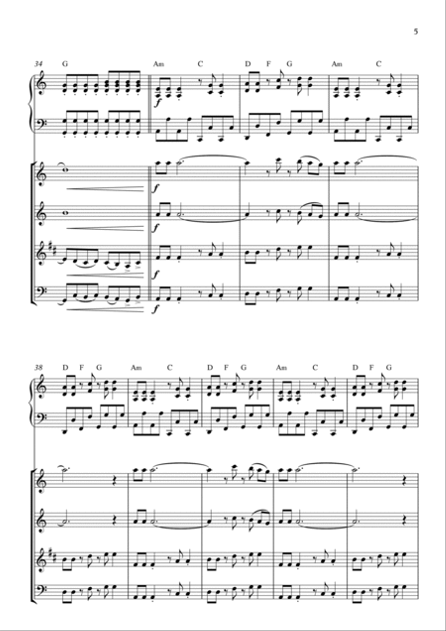 Rock You Like A Hurricane Woodwind Quartet scores gallery preview page 5