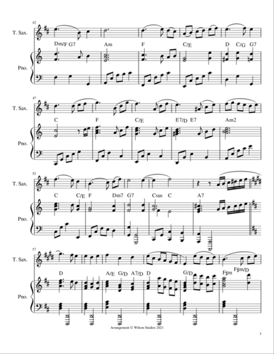 Faith of Our Fathers--tenor sax solo Tenor Saxophone scores gallery preview page 3