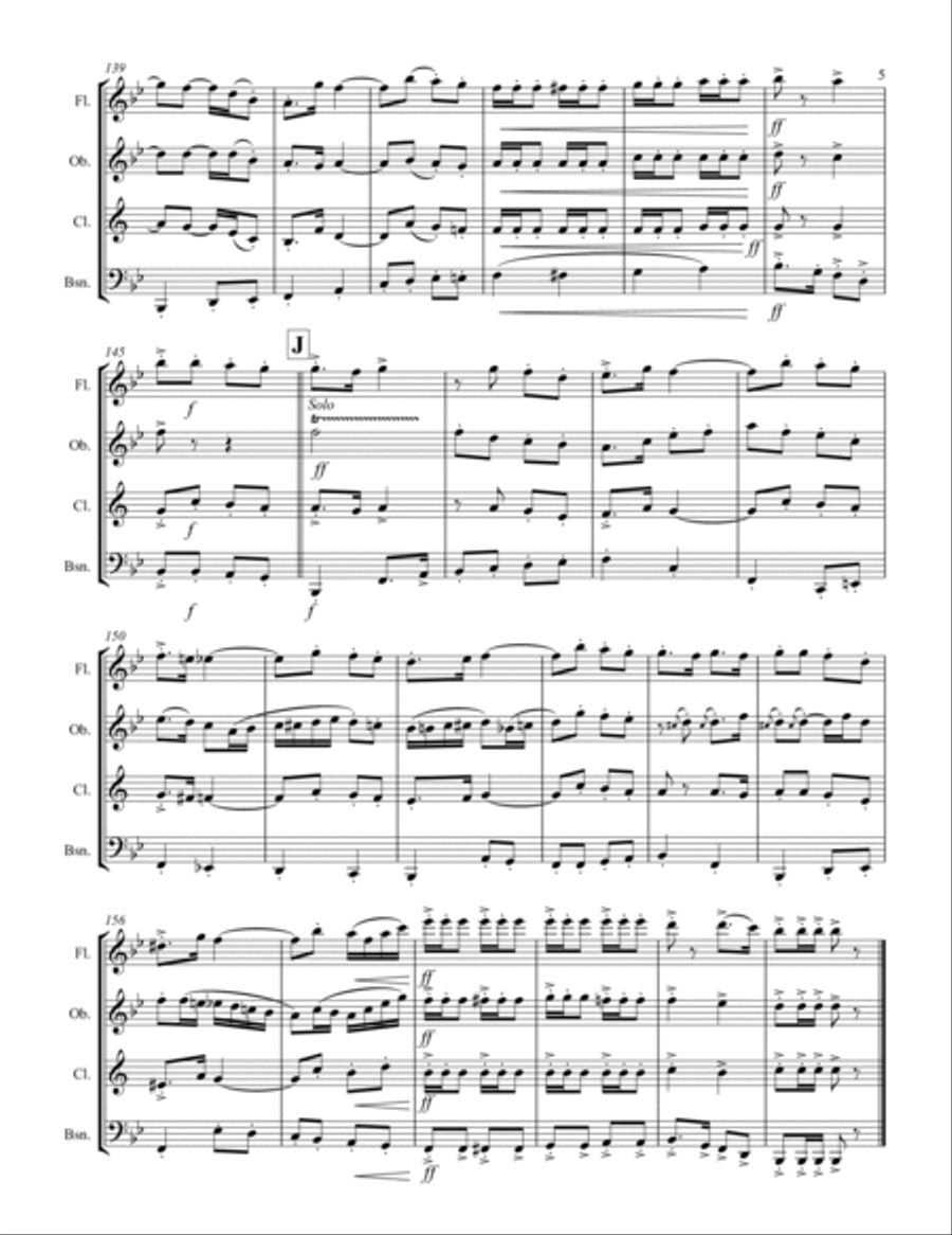 In Heaven There Is No Beer Woodwind Quartet scores gallery preview page 6
