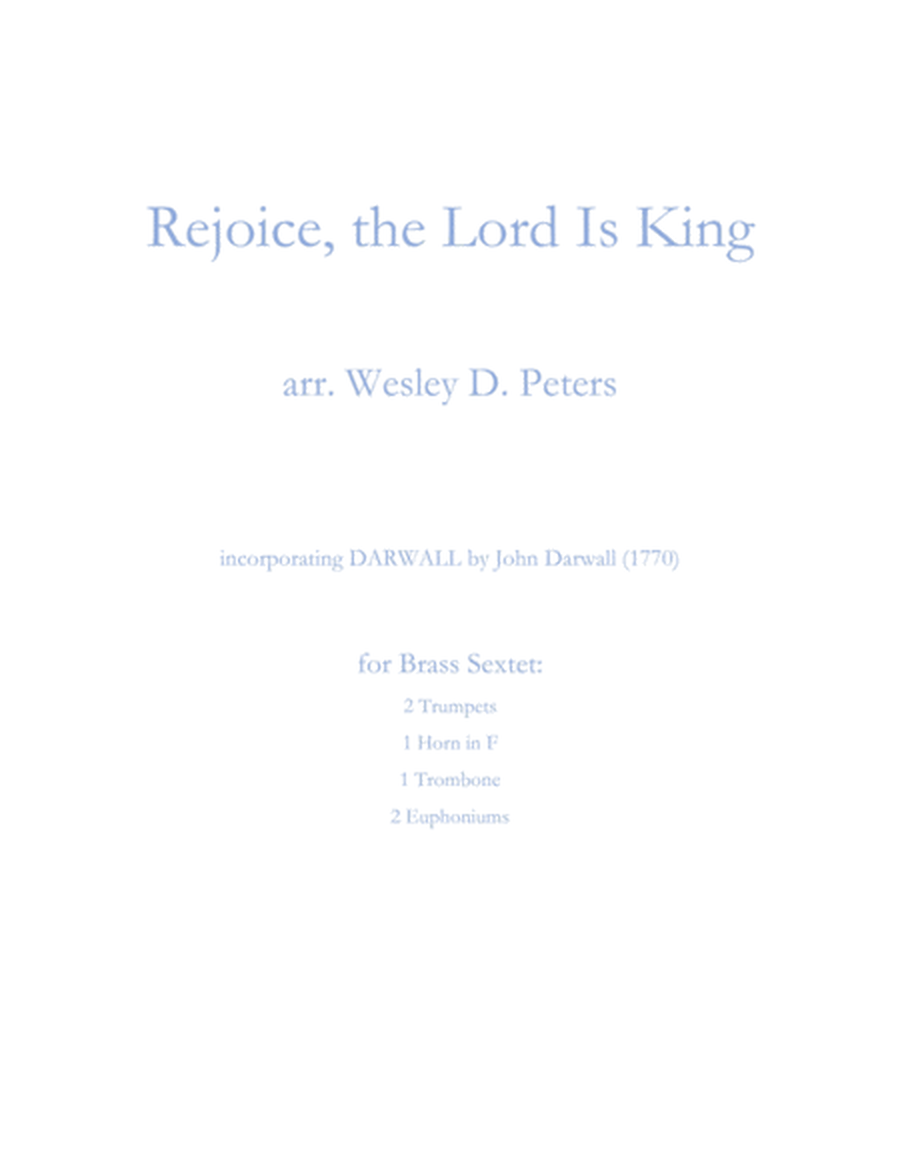 Rejoice, the Lord is King (Brass Sextet) image number null
