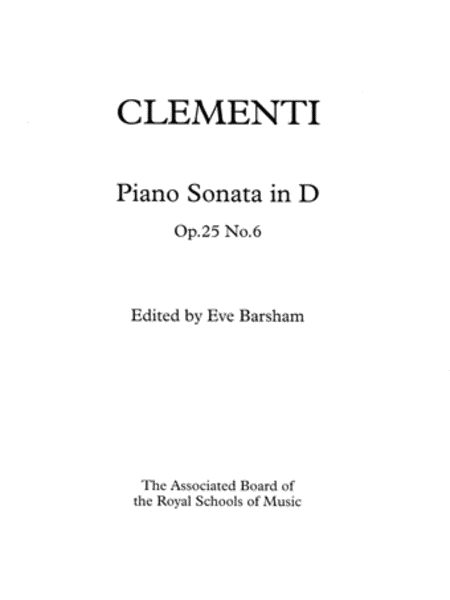 Sonata in D, Op. 25 No. 6