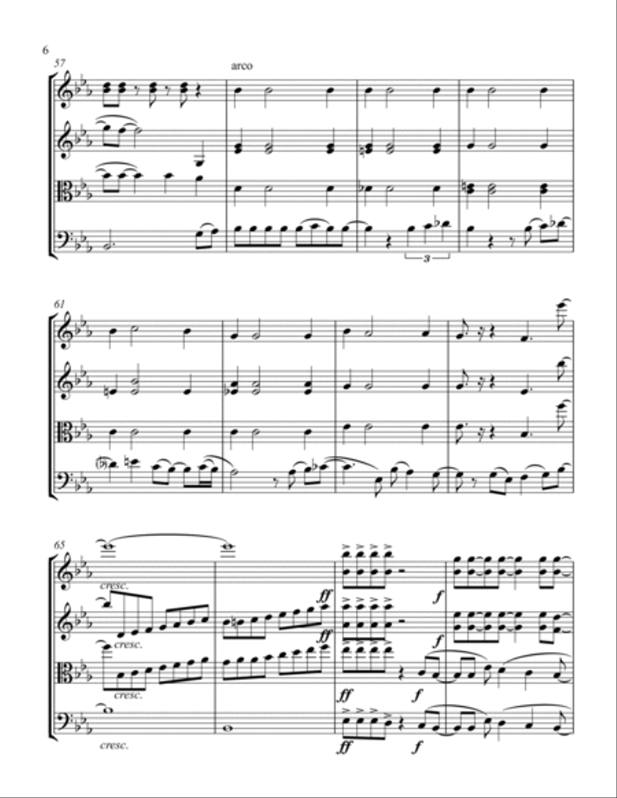 How Deep Is Your Love String Quartet scores gallery preview page 6