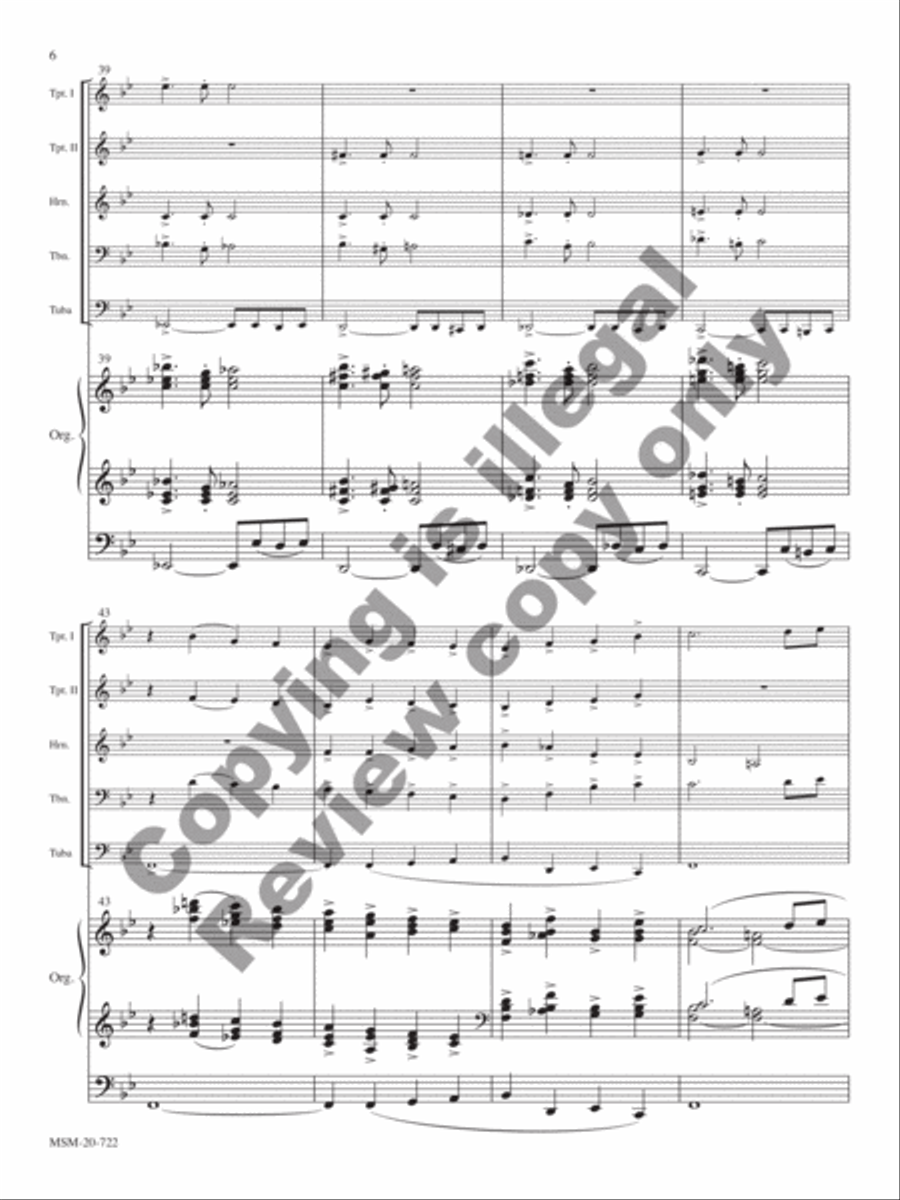 Grand Chœur for Organ and Brass Quintet Organ scores gallery preview page 15