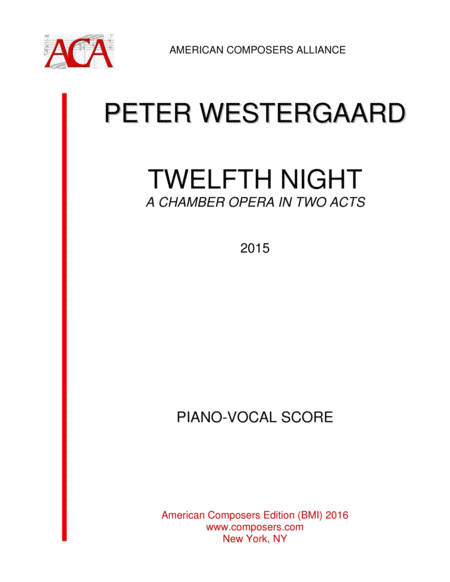 [Westergaard] Twelfth Night (Piano/Vocal)
