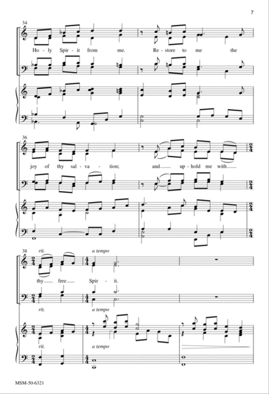 Create in Me a Clean Heart 4-Part scores gallery preview page 6
