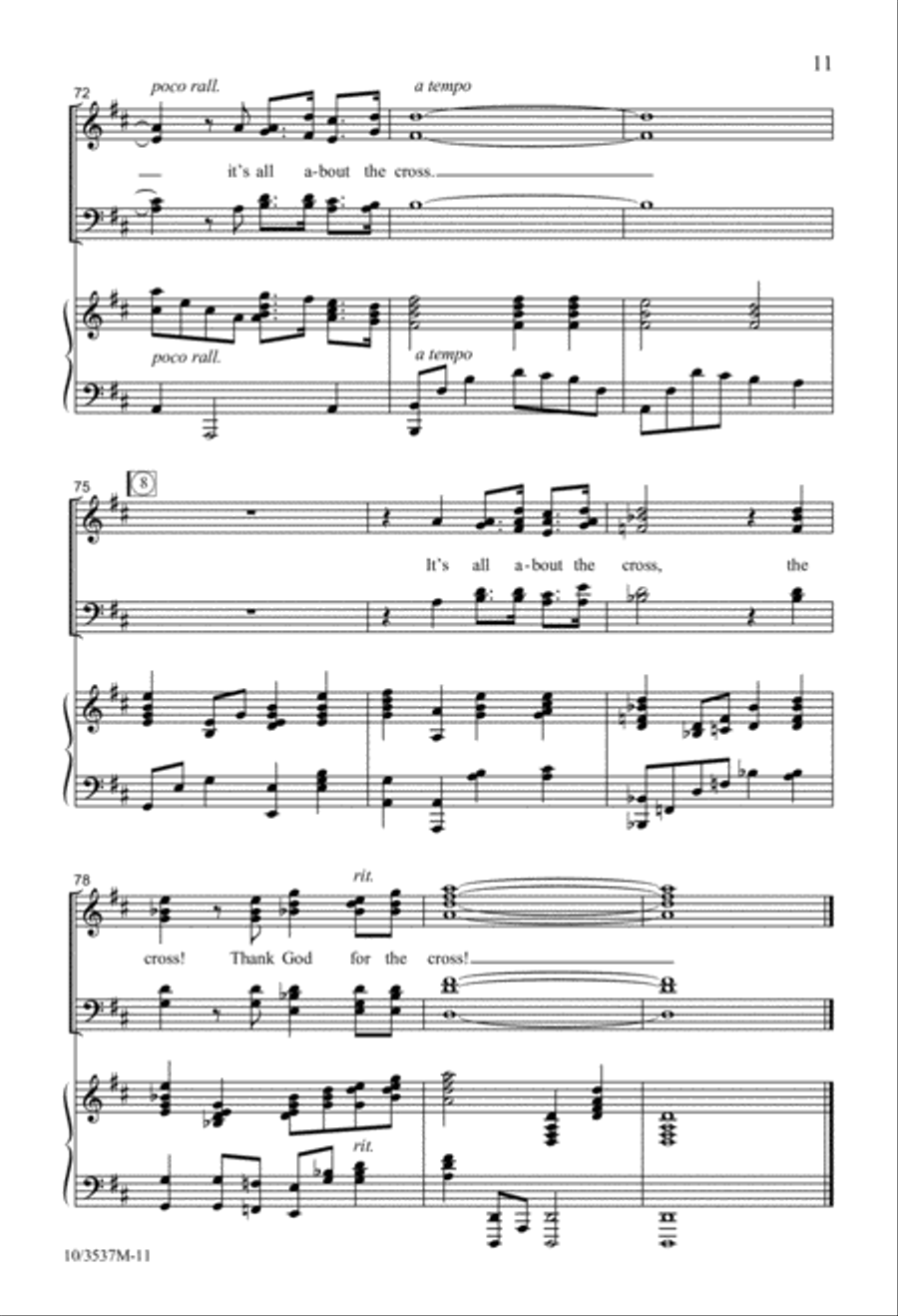It's All About the Cross 4-Part scores gallery preview page 11