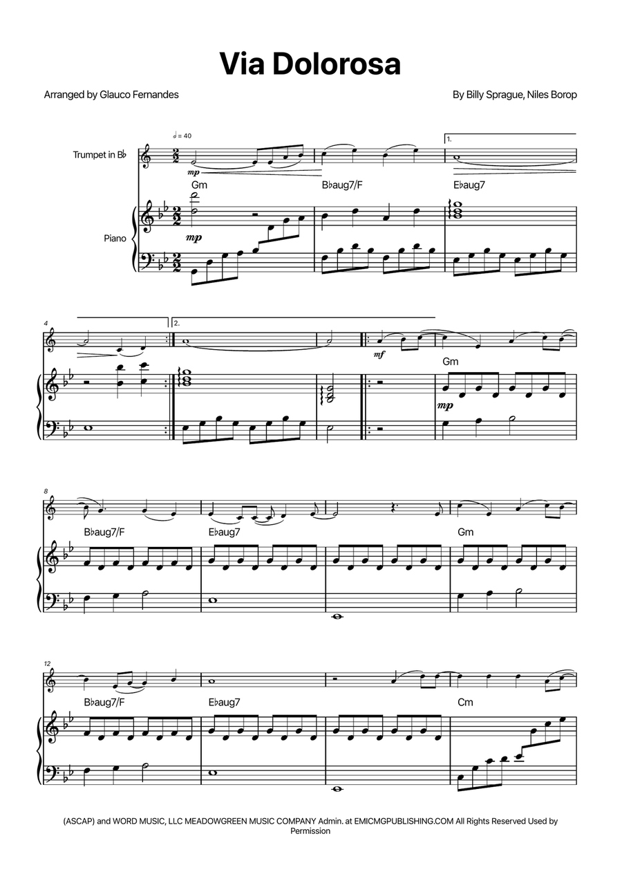 Via Dolorosa Chamber Music scores gallery preview page 1