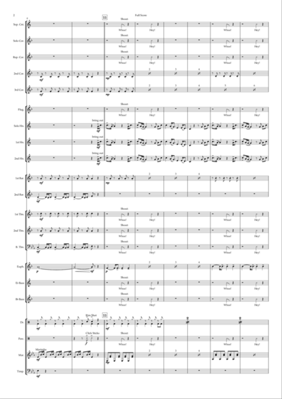 Texas Hold 'em Brass Band scores gallery preview page 2