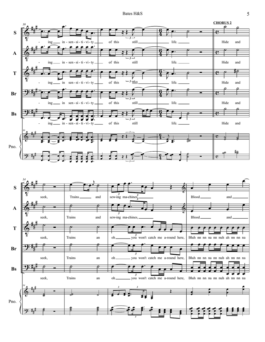 Hide And Seek 4-Part scores gallery preview page 5