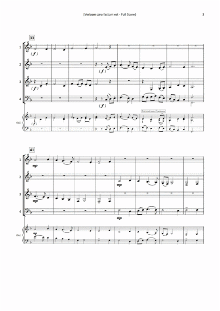 Verbum caro factum est Brass Ensemble scores gallery preview page 5