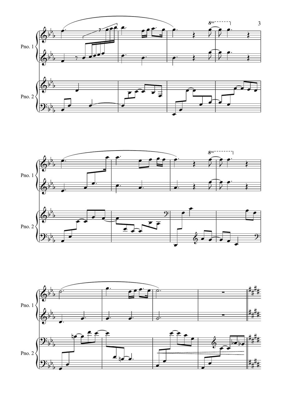 Le Vent, Le Cri Le Vent, Le Cri 1 Piano, 4-Hands scores gallery preview page 3
