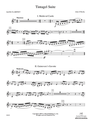 Tintagel Suite: 2nd B-flat Clarinet