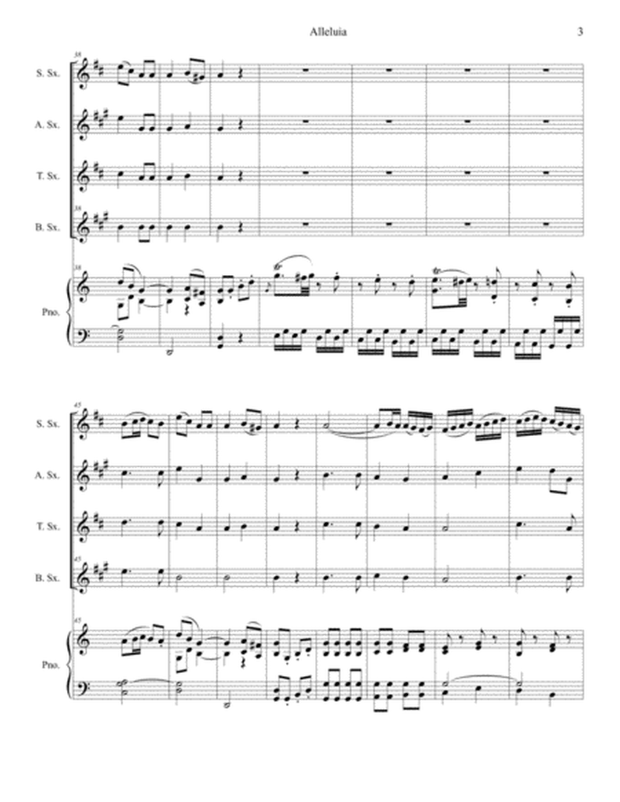 Alleluia (from "Exsultate, Jubilate" - for Saxophone Quartet and Piano) image number null