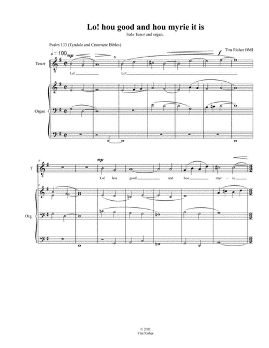 Lo! hou good and hou myrie it is Voice scores gallery preview page 3