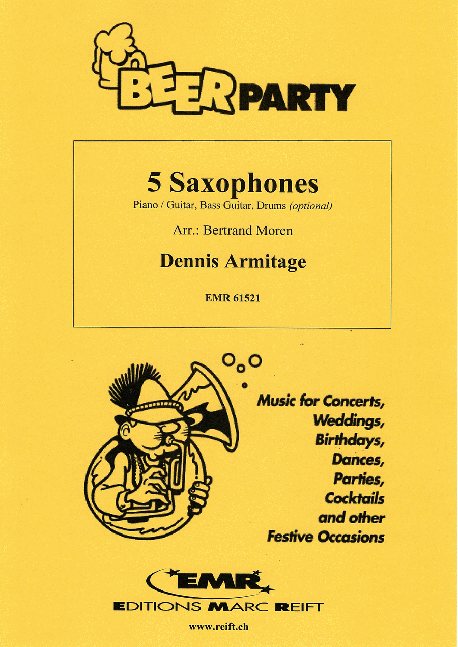 Beer Party Saxophone Quintet scores gallery preview page 1