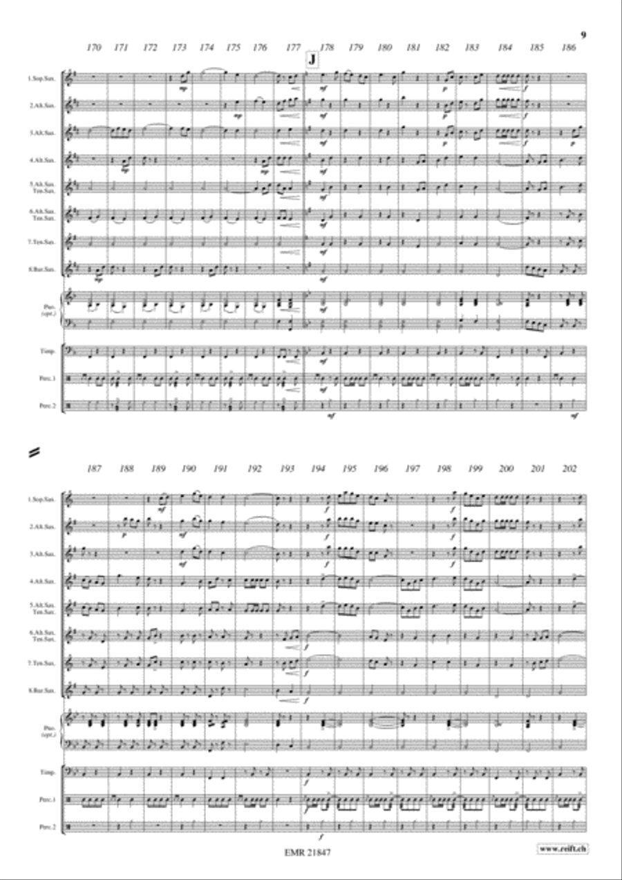 Irish Story Saxophone Ensemble scores gallery preview page 9