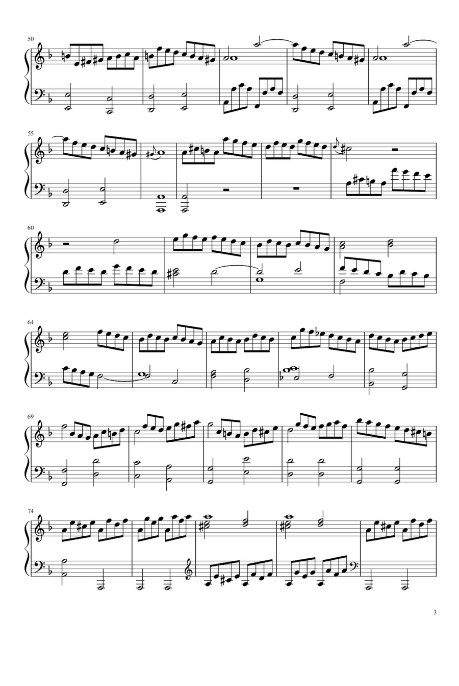 Sonata In D Minor, K.517- Domenico Scarlatti Piano Solo scores gallery preview page 3