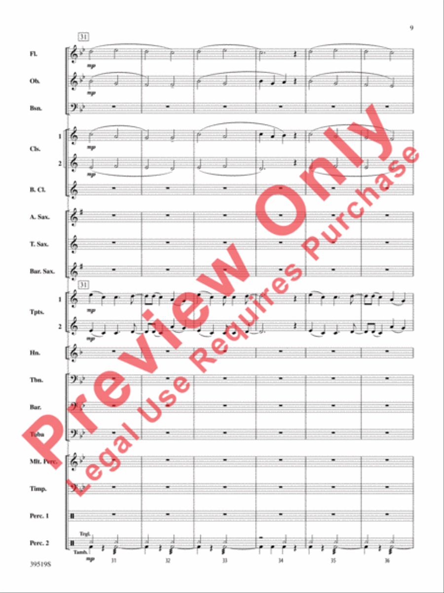 Zydeco Cajun Crawdad Dance Concert Band scores gallery preview page 10