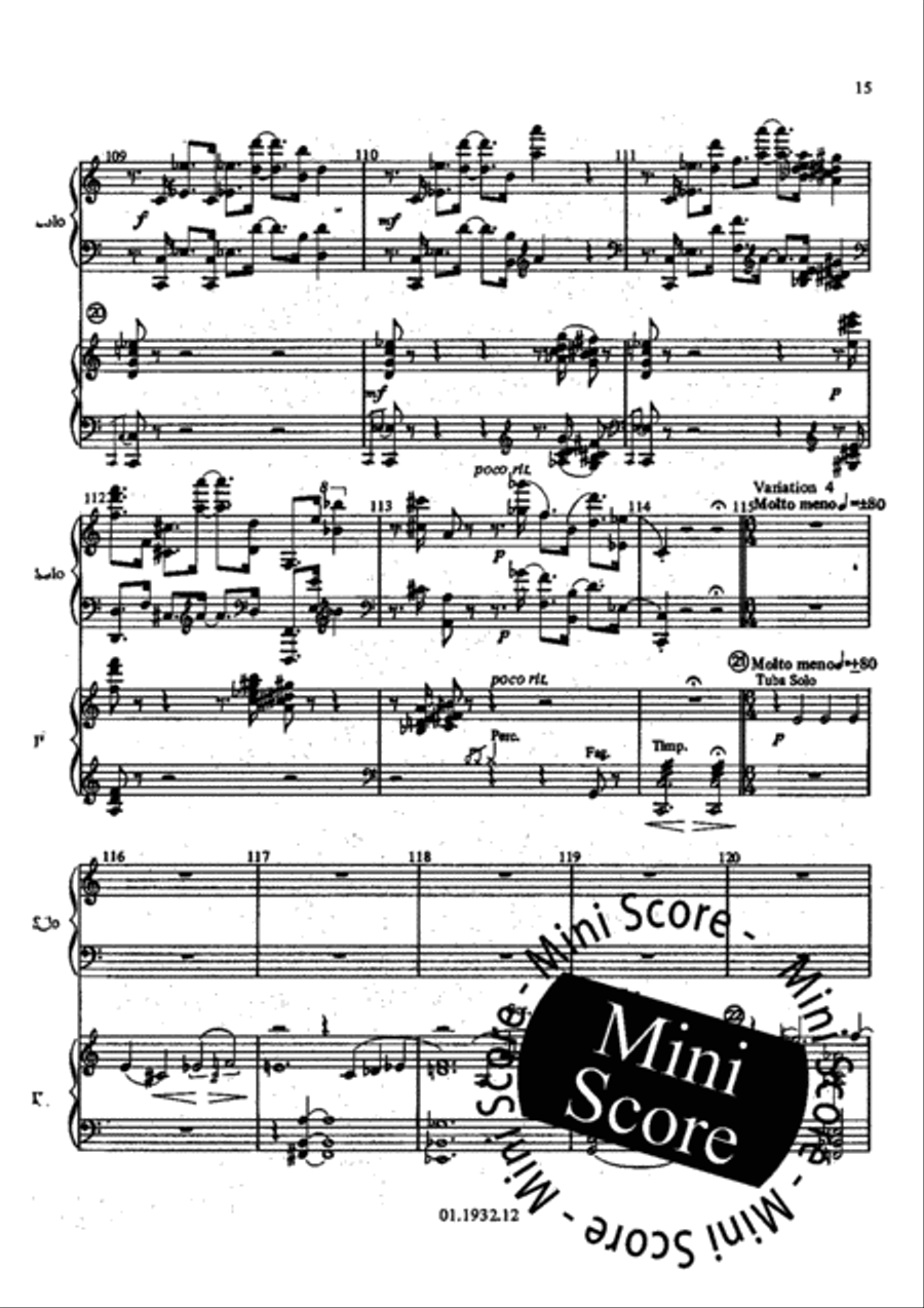 Concert Variations Concert Band scores gallery preview page 17