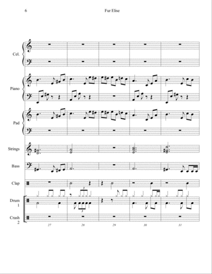 Fur Elise Set of Parts scores gallery preview page 6