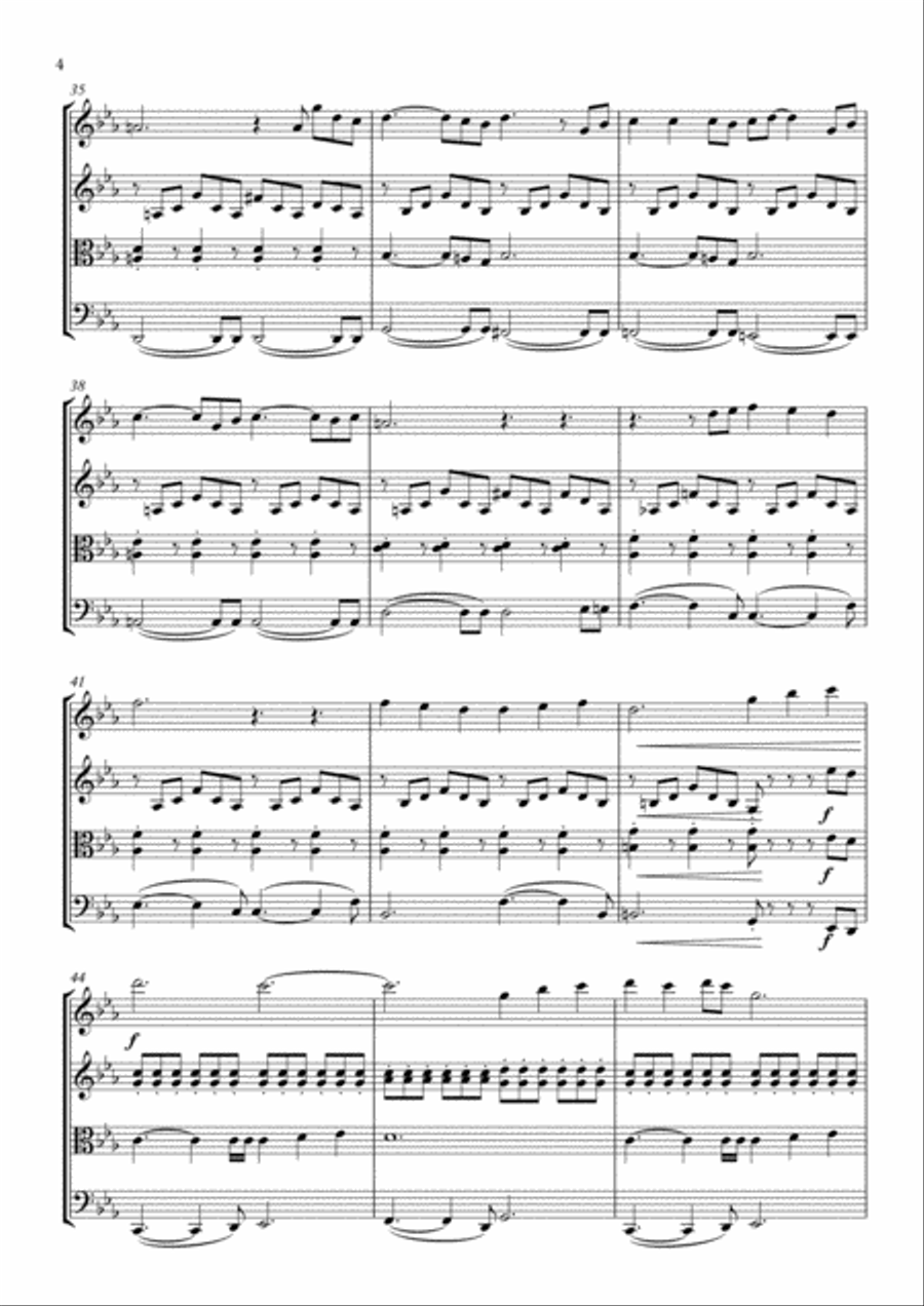 Tomorrow Never Dies from the Motion Picture TOMORROW NEVER DIES String Quartet scores gallery preview page 5