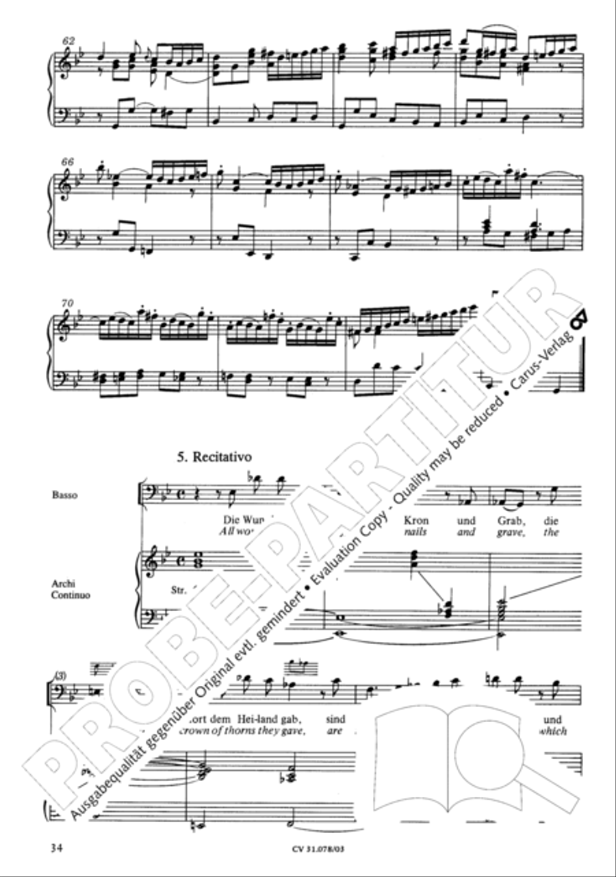 Jesus, you have freed my spirit (Jesu, der du meine Seele) 4-Part scores gallery preview page 35