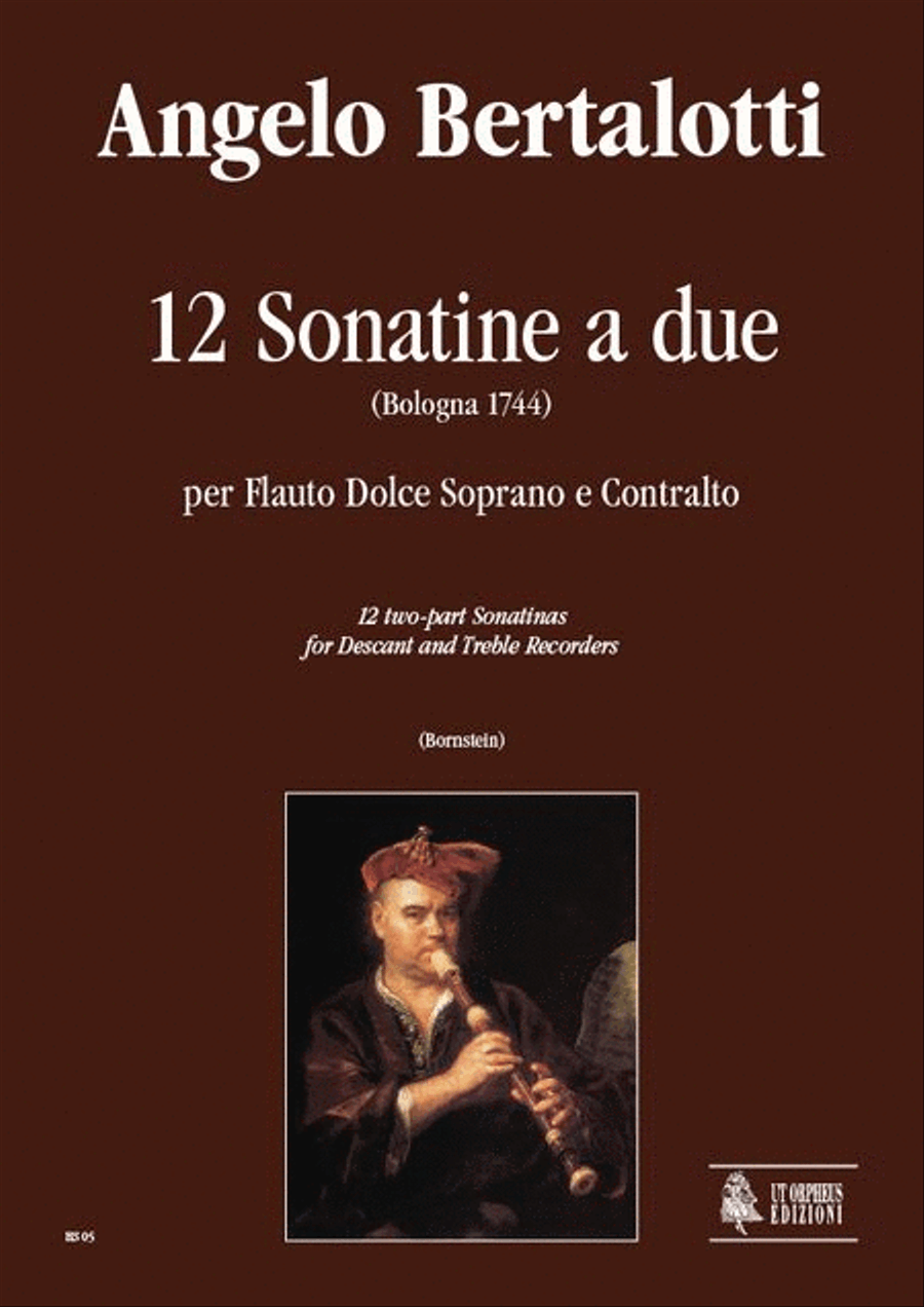 12 two-part Sonatinas (Bologna 1744) for Descant and Treble Recorders Alto Recorder scores gallery preview page 1