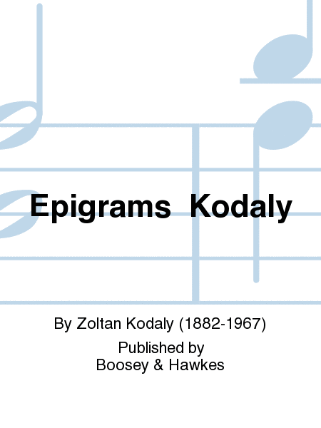 Epigrams Kodaly