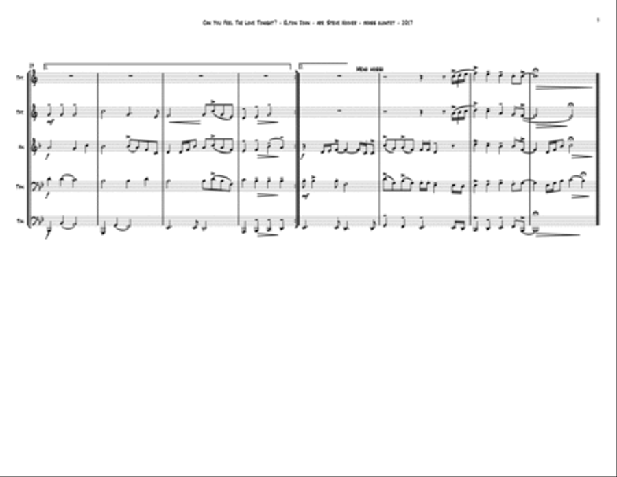 Can You Feel The Love Tonight Brass Ensemble scores gallery preview page 3