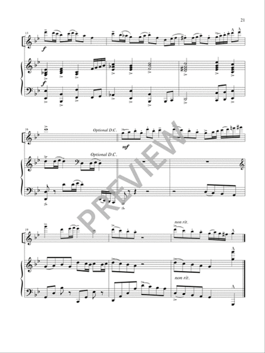 Miniatures for Solo Instrument and Piano Viola scores gallery preview page 22