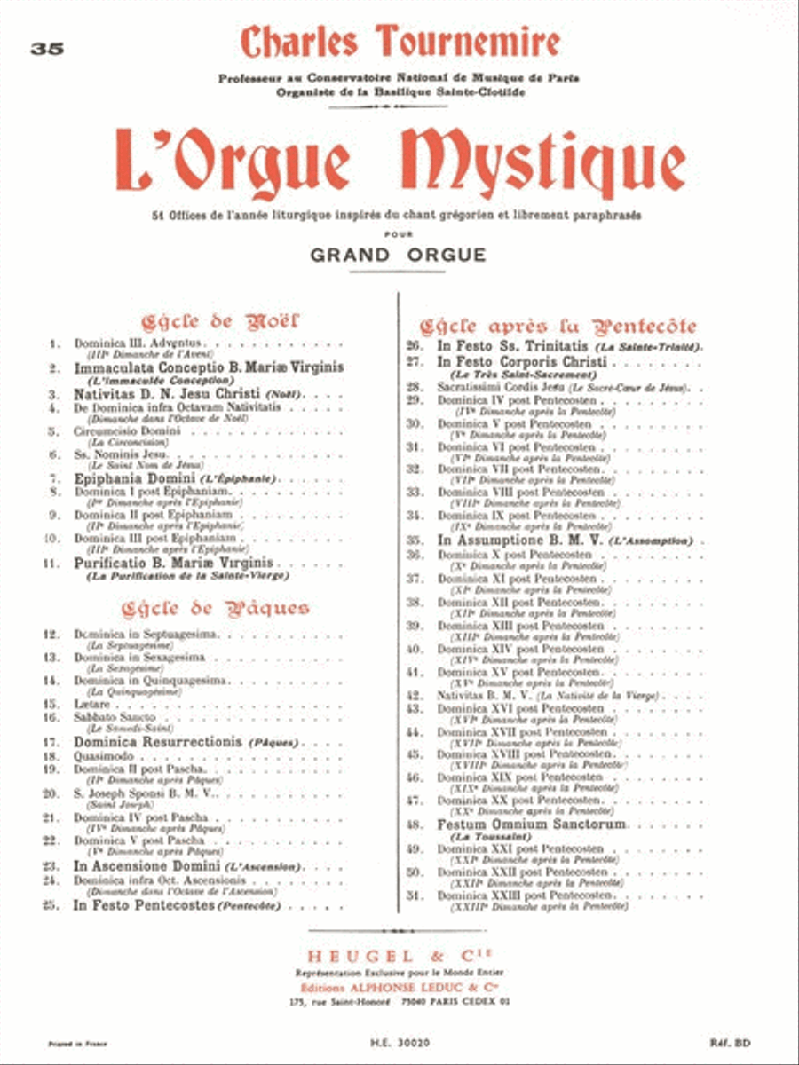 L'orgue Mystique Vol.35: In Assumptione B.m.v. (organ) Organ scores gallery preview page 1