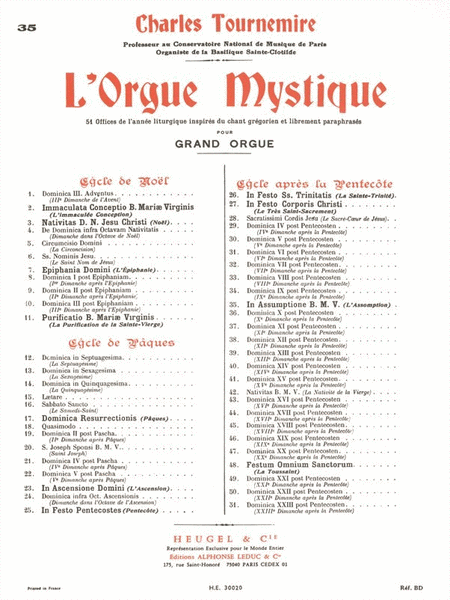 L'orgue Mystique Vol.35: In Assumptione B.m.v. (organ)