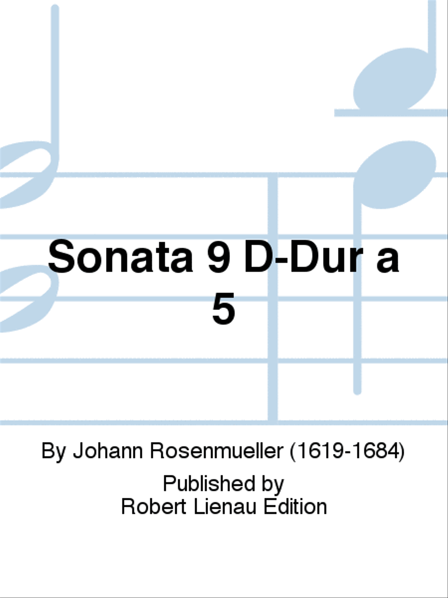 Sonata 9 D-Dur a 5 Sonata 9 D-Dur a 5 Score scores gallery preview page 1