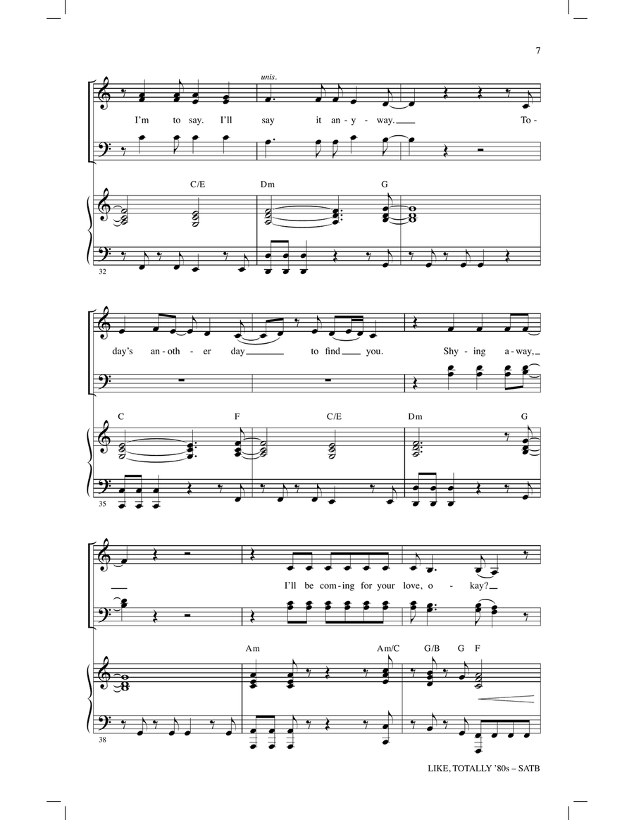 Like, Totally '80s (arr. Mark Brymer) 4-Part scores gallery preview page 6