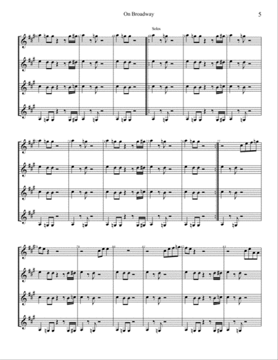 On Broadway Guitar scores gallery preview page 5