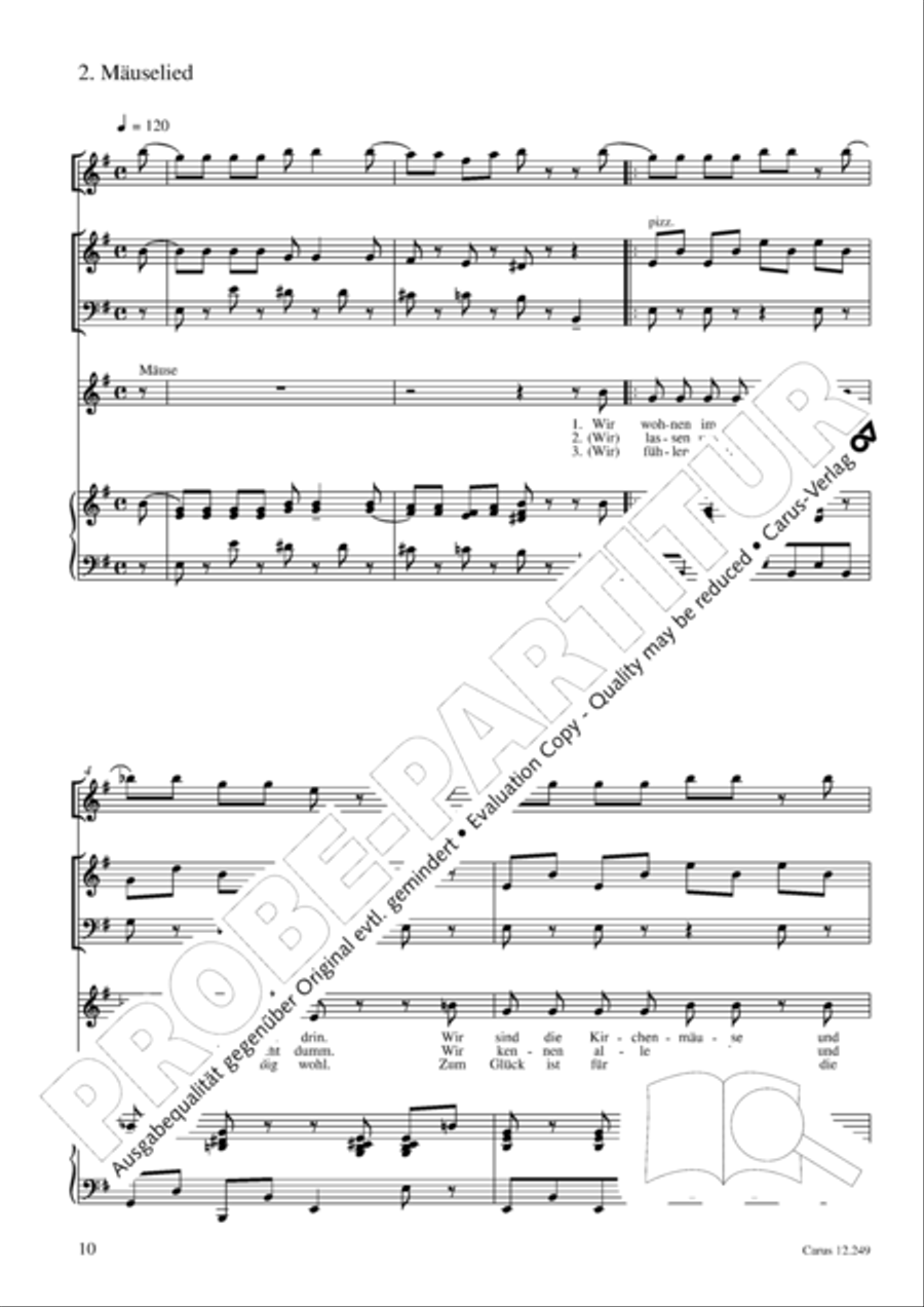 Mause in der Michaelskirche 4-Part scores gallery preview page 11