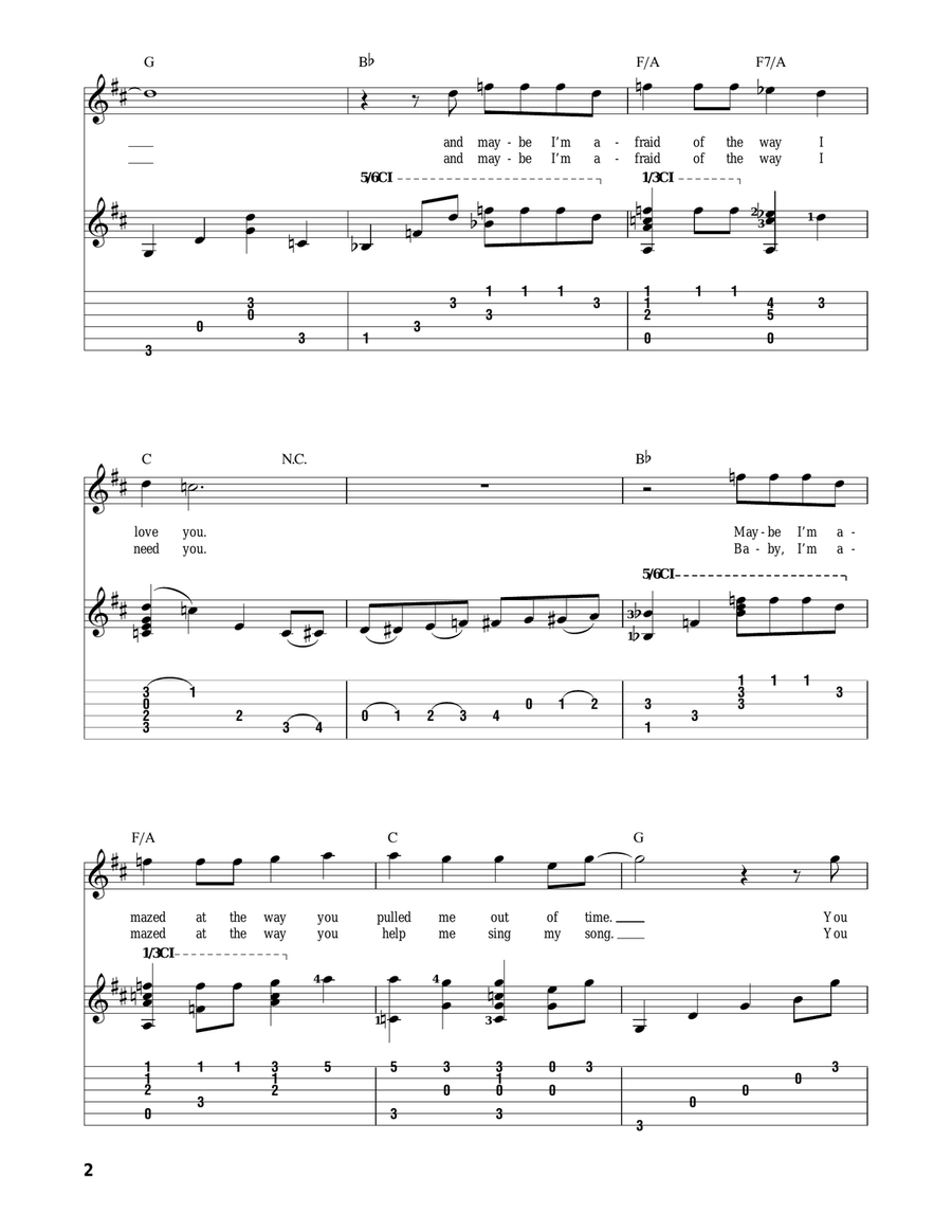 Maybe I'm Amazed Maybe I'm Amazed Acoustic Guitar scores gallery preview page 2