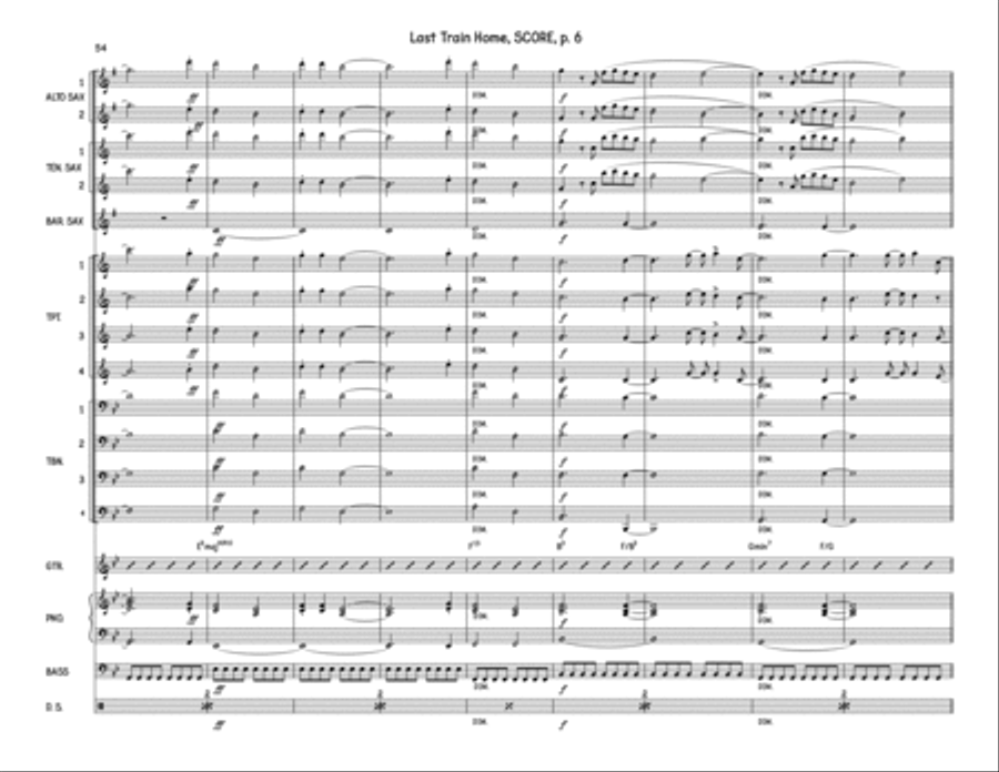 Last Train Home Jazz Ensemble scores gallery preview page 6