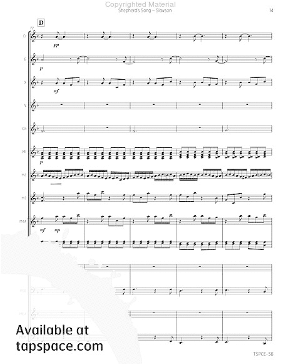 Shepherd's Song Percussion Ensemble scores gallery preview page 18