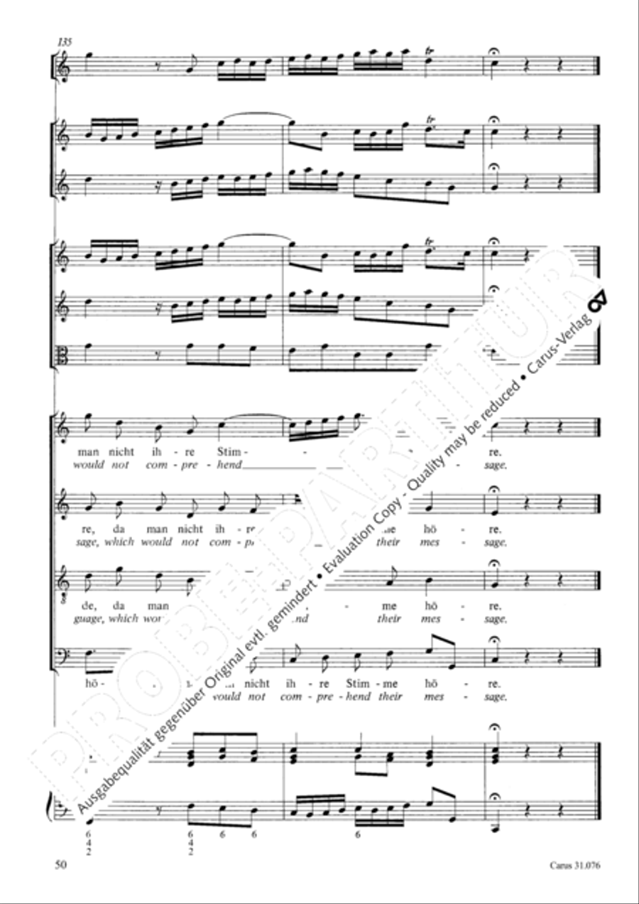 The heavens are telling the Father's glory (Die Himmel erzahlen die Ehre Gottes) 4-Part scores gallery preview page 51