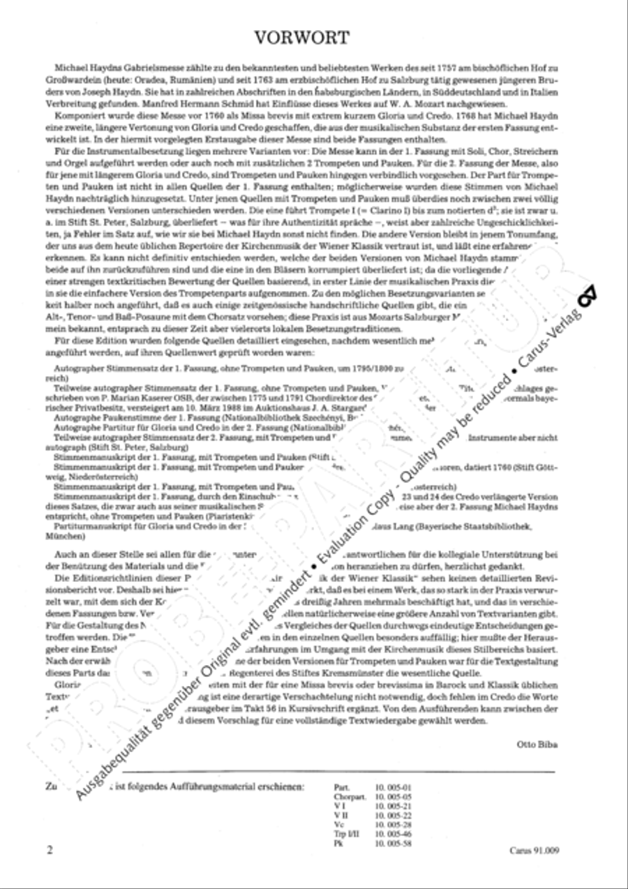 Missa Sancti Gabrielis 4-Part scores gallery preview page 5
