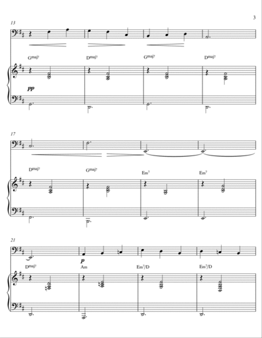 Erik Satie - Gymnopedie No 1 (Piano and Tuba) Small Ensemble scores gallery preview page 3