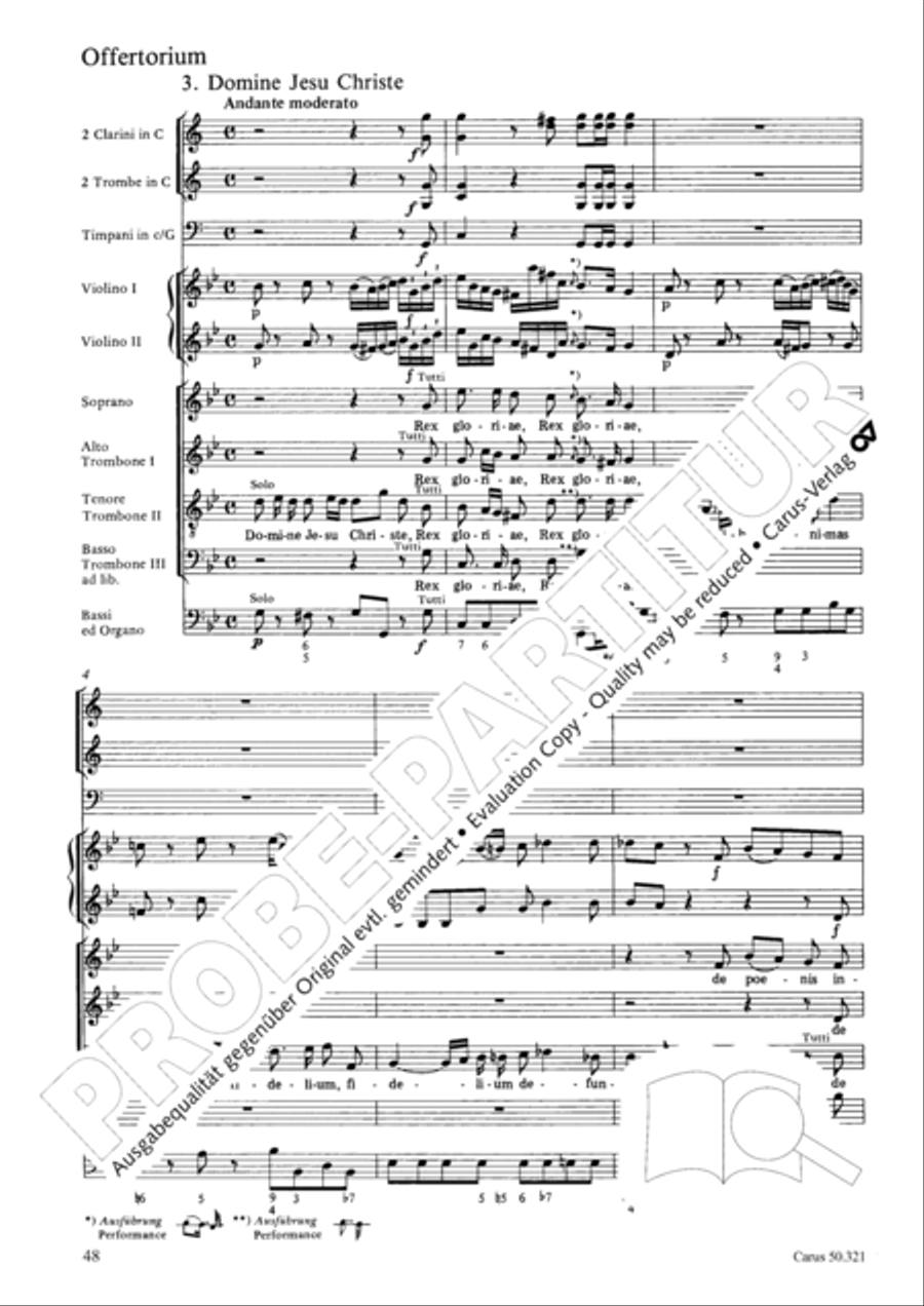 Requiem in C minor 4-Part scores gallery preview page 54