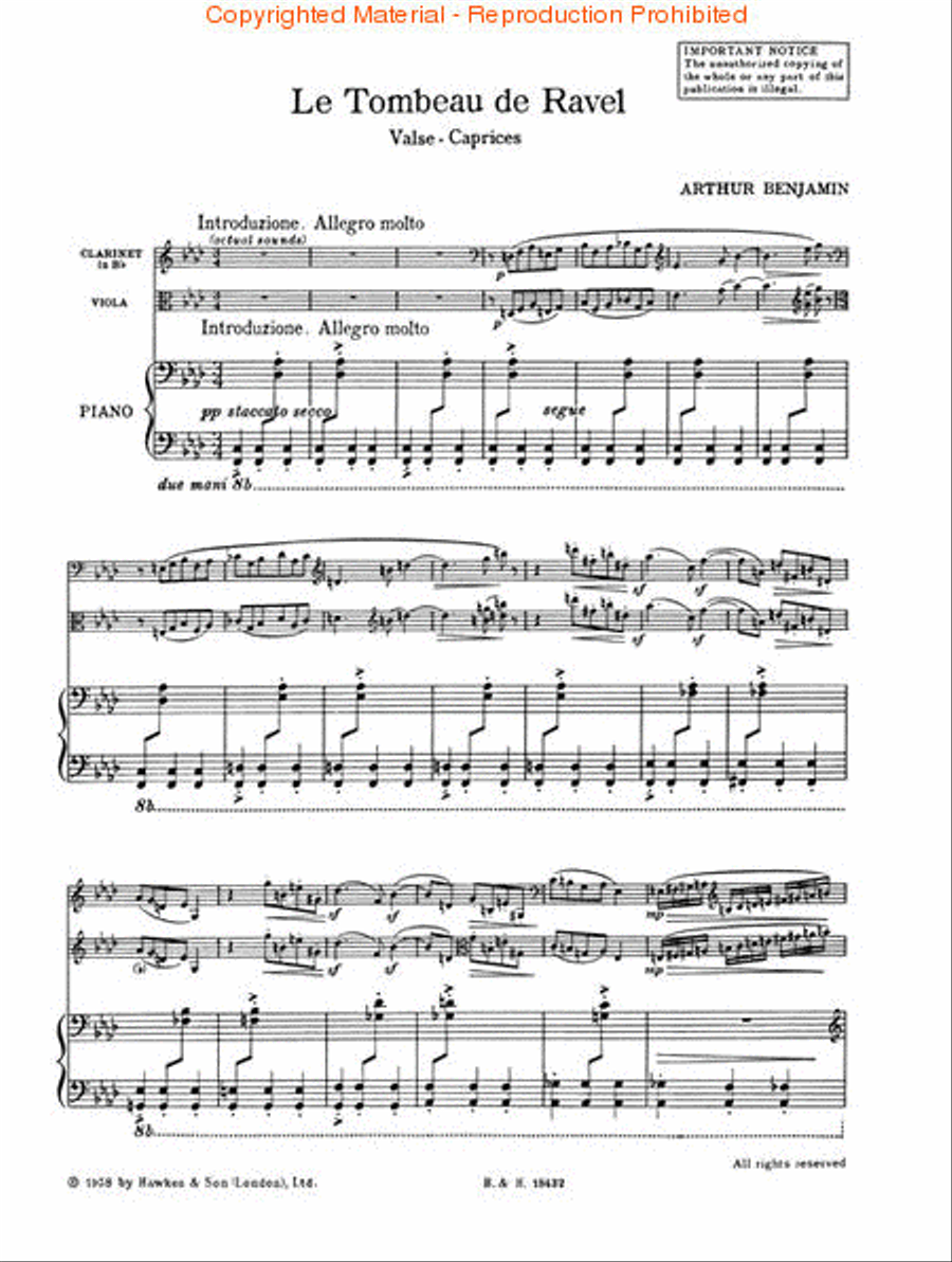 Le Tombeau de Ravel Clarinet Solo scores gallery preview page 2