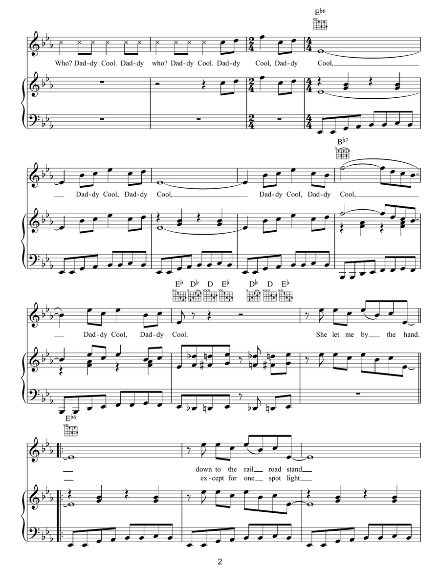 Daddy Cool Guitar scores gallery preview page 2