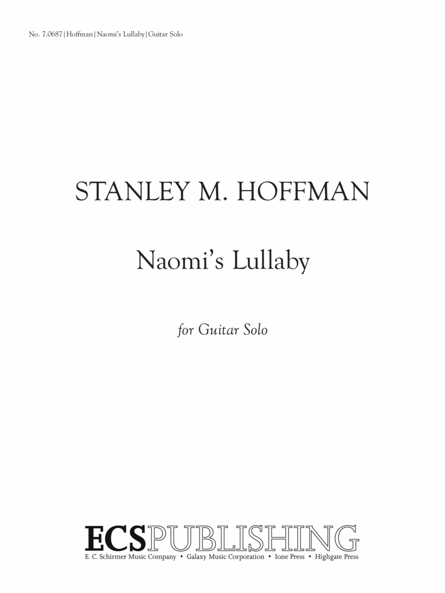 Naomi's Lullaby Guitar Solo scores gallery preview page 1